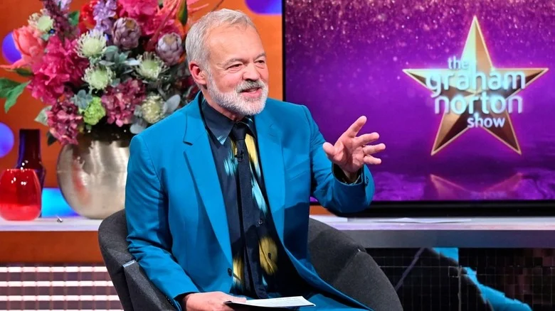 Graham Norton speaks to a guest on The Graham Norton Show