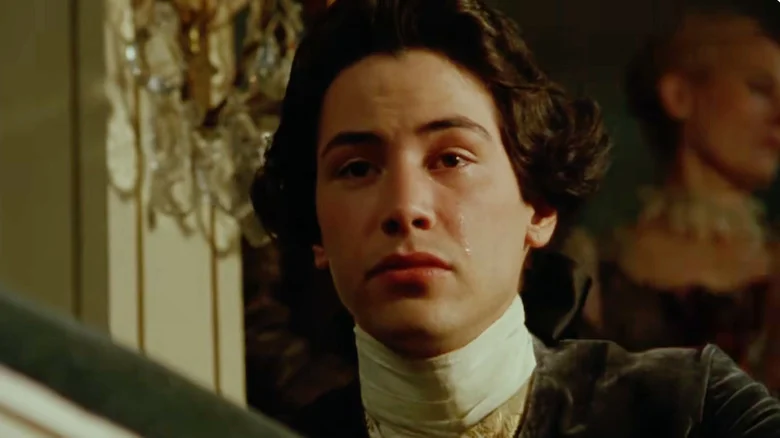 Chevalier Danceny crying in a theater box in Dangerous Liaisons