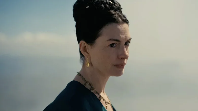 Penelope looking concerned in The Odyssey