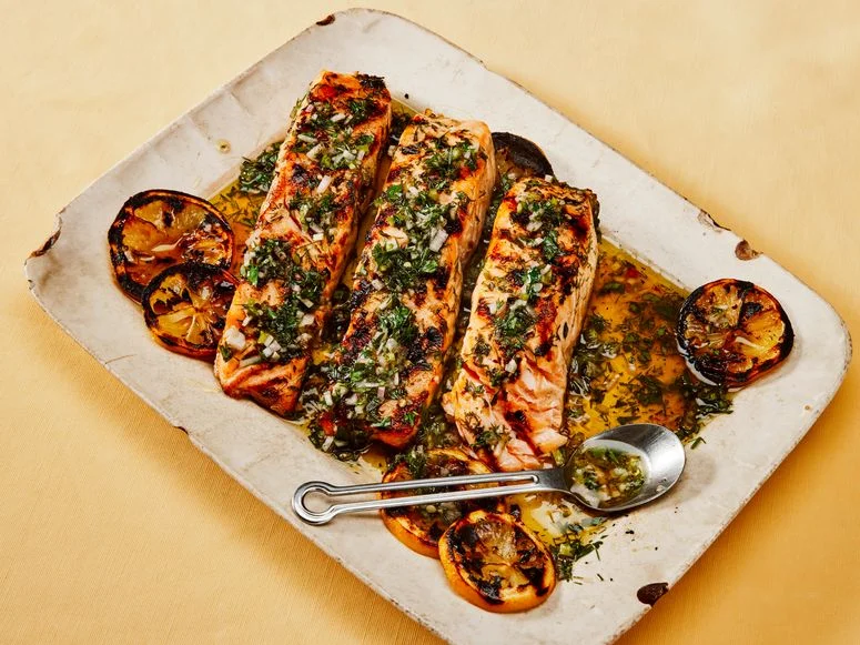 Image may contain Food Meat Seafood and Food Presentation