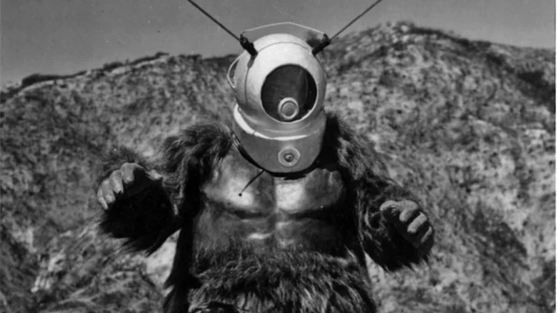Ro-Man in the wilderness in Robot Monster