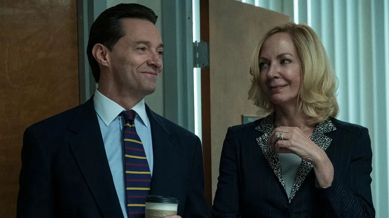 Pam Gluckin and Frank Tassone smiling together in Bad Education