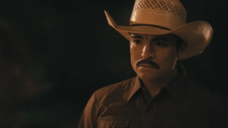 Bobby Soto's Mariano Reyes stands in the dark in Dutton Ranch