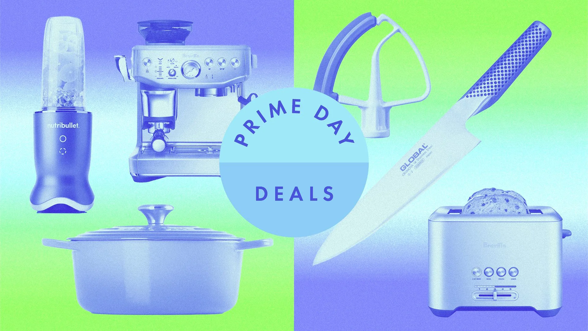 Kitchen items on sale for Amazon Prime Day including a Nutribullet and Le Creuset