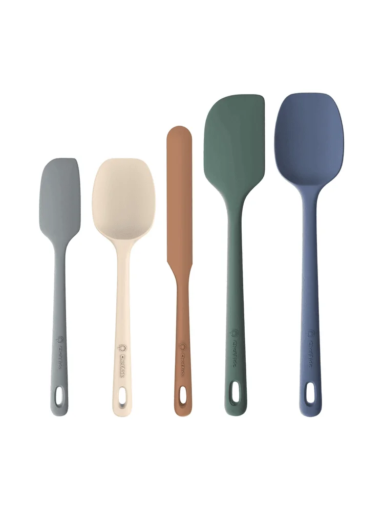 ChefAide 5 Piece Silicone Spatula Set