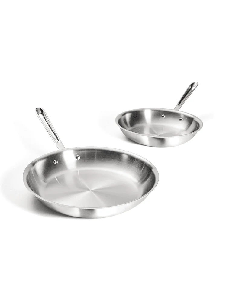 All-Clad D3® Stainless Steel 10 and 12 inch Frying Pans Set