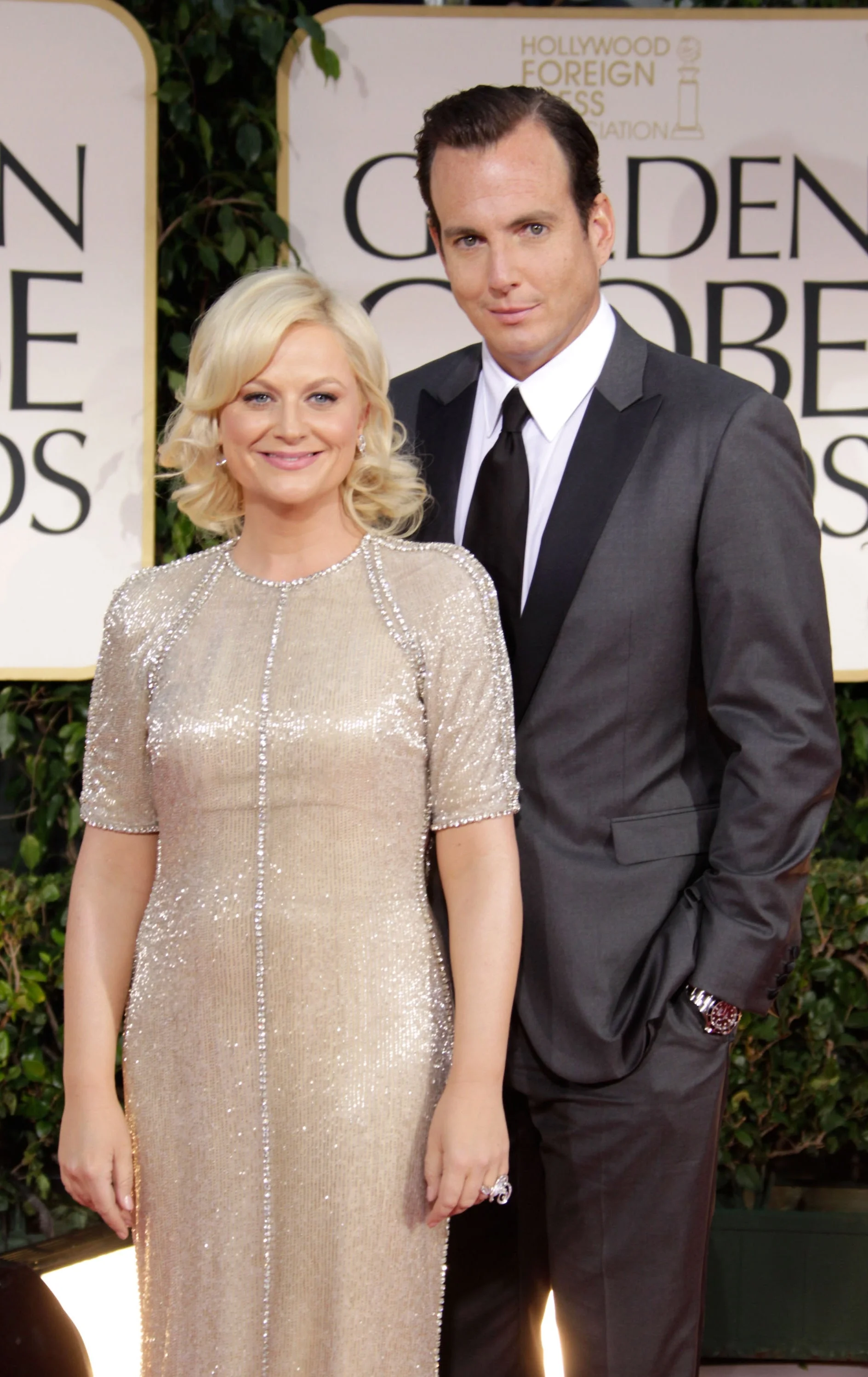 Amy Poehler and Will Arnett at an event