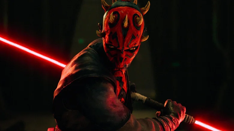 Darth Maul wields his lightsaber in Maul - Shadow Lord