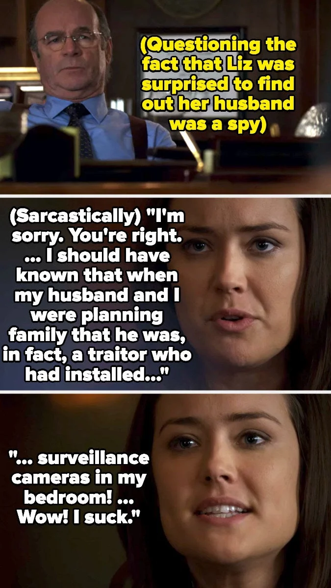 Elizabeth being sarcastic