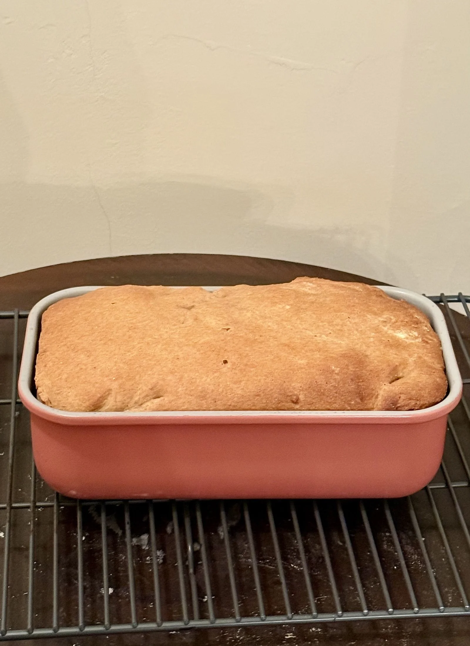Caraway loaf pan with bread