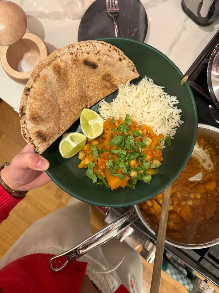 Image may contain: Food, Food Presentation, Cutlery, Fork, Wristwatch, Bread, Baby, Person, Plate, Tape, and Cilantro