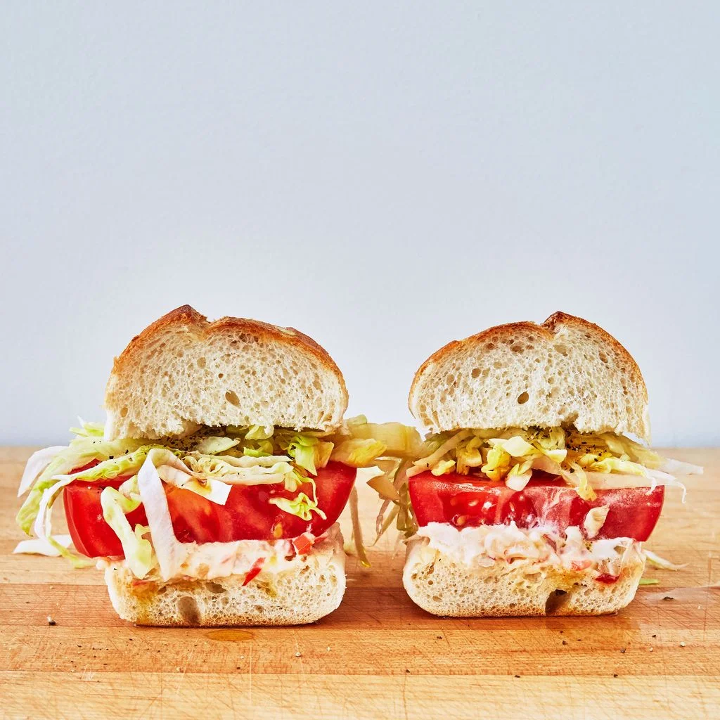 Image may contain Burger and Food