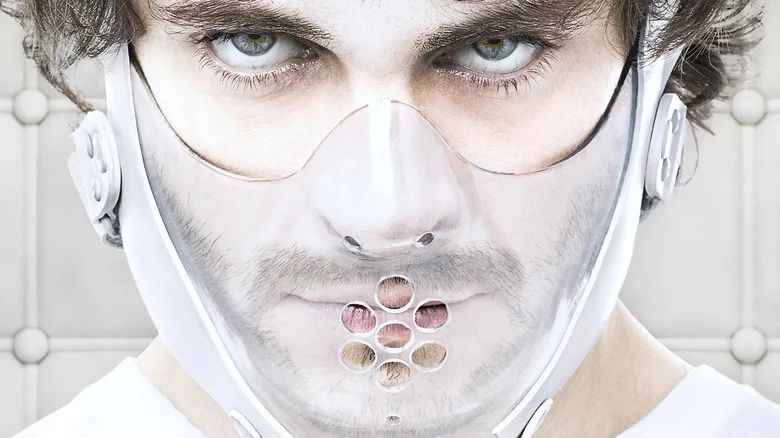 Hannibal season 2 poster showing Will Graham in face mask