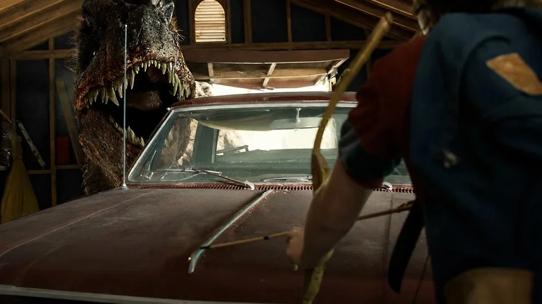 Brian Platt faces down a hungry Allosaurus in The End of Oak Street