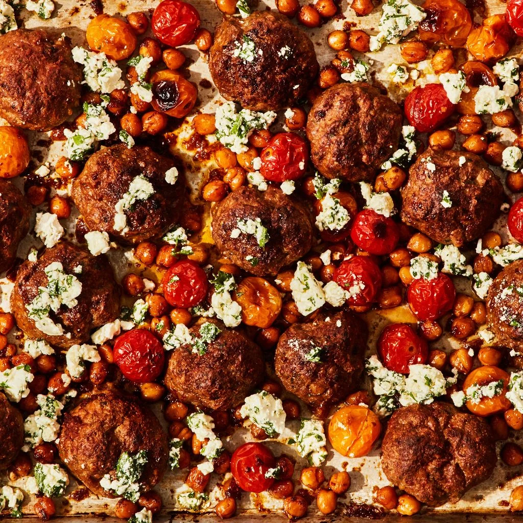 Image may contain Food Meatball and Plant