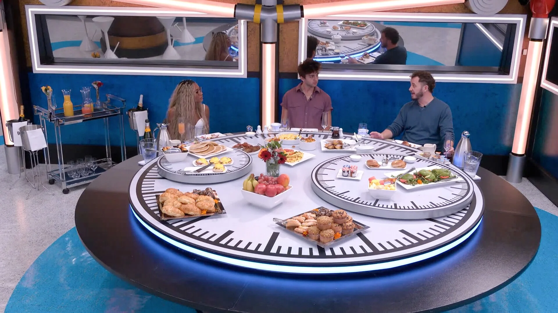 Taylor Brown, Drew Campbell and Rick Devens in the finale of 'Big Brother' season 28.